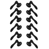Gobrico 12 Pack Wave Dummy Door Lever Handles, No-Turning Matte Black(6 Left-Handed and 6 Right-Handed Door Knobs)