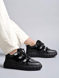 Shoetopia Stylish Lace-Up Black Colored Sneakers For Women & Girls /Uk6,Black,6,B0C7CGP9XR