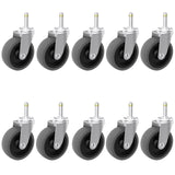 RILIDRI Replcament Casters for Brute Trash Bin Dolly Set of 10, 3-Inch Trash Can Dolly Replacement Wheels(375LBS-2)