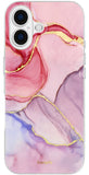 SCORPIFY for iPhone 17 Case [Compatible with MagSafe] with Pink Flange Crystal Marble Design, Cute Magnetic Phone Cover for Wome