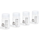 DEMORA Plastic Bottles with Airtight Caps 1oz/30ml, Food Grade Wide Mouth Liquid Containers, Reusable PP Graduated Measuring Bot