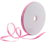 HARSKIYER 100 Yards 1/4 Inch Pink Satin Ribbon, Solid Fabric Ribbon Roll for Gift Wrapping, Floral Bouquets, Wedding, Party, Hai