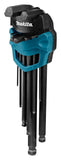 Makita B-65894 9 Piece Hex Key Wrench Set Black