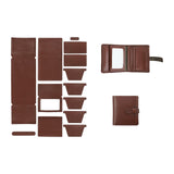 Calandis Diy Leather Wallet Set Pre Punched With Holes Handmade Card Holder Materials Dark Brown | Wallets | Mens Accessories