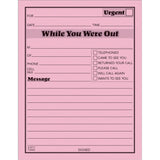 Adams While You Were Out Pads, 4.25 x 5.5 Inches, Pink, 50 Sheets per Pad, 12 Pads per Pack (9711D)