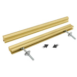 Peaha 5 Pack Adjustable Cabinet Drawer Pulls Overall Length 224mm(8-13/16inch) Brushed Brass Drawer Handles Dresser Hardware for