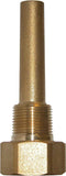 Winters TIW01LF TIM (LEADFREE) BRASS THERMOWELL, 3.5 STEM LENGTH, 3/4 NPT