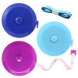 Measuring Tape Retractable, 60 Inch Soft Fabric Tape Measure for Body, Push Button Sewing Measurement Tape for Cloth Waist(3 Pac