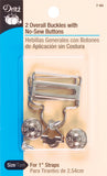 Overall Buckles For 1 Straps 2/PkgNickel