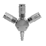 Freeman PS3WAM Steel 3Way 1/4 Air Manifold with Universal Quick Connect Couplers