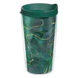 Tervis Marble - Malachite Made in USA Double Walled Insulated Tumbler Travel Cup Keeps Drinks Cold & Hot, 16oz, Classic