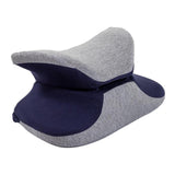 Trendivibe Arched Shaped Neck Pillow Airplane Support Cushion Travel Pillow Dark Blue