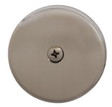 Westbrass 3-1/8 Single Hole Overflow Face Plate and Screw, Satin Nickel, D328-07
