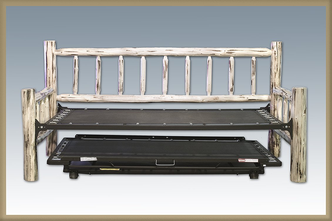 Montana Woodworks Collection Day Bed With Pop Up Trundle, Clear Lacquer Finish