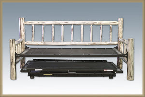 Montana Woodworks Collection Day Bed With Pop Up Trundle, Clear Lacquer Finish