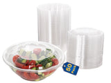 Smygoods Disposable Plastic Salad Bowls with Airtight Lids (Pack of 50-18 oz) Ideal for Meal Prep, Takeout, Catering, Parties, P