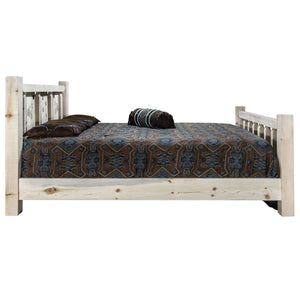 Montana Woodworks Wolf Design Laser Engraved Bed (King: 94 In. L X 80 In. W X 47 In. H (199 Lbs.))