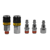 Dewalt 5Pc 1/4-Inch Npt Industrial Coupler (2Pcs) & Plug (3Pcs) Kit (Dxcm036-0208)