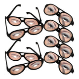 TOYANDONA Funny Eye Disguise Glasses Tricking Prop for Halloween Fools Day Party Accessory 8Pcs (Random Pattern)