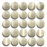 NITOPUPU 100Pcs 8mm Natural Smooth White Cat Eye Beads Round Loose Gemstone Stone Beads for Jewerly Making with Crystal Stretch 