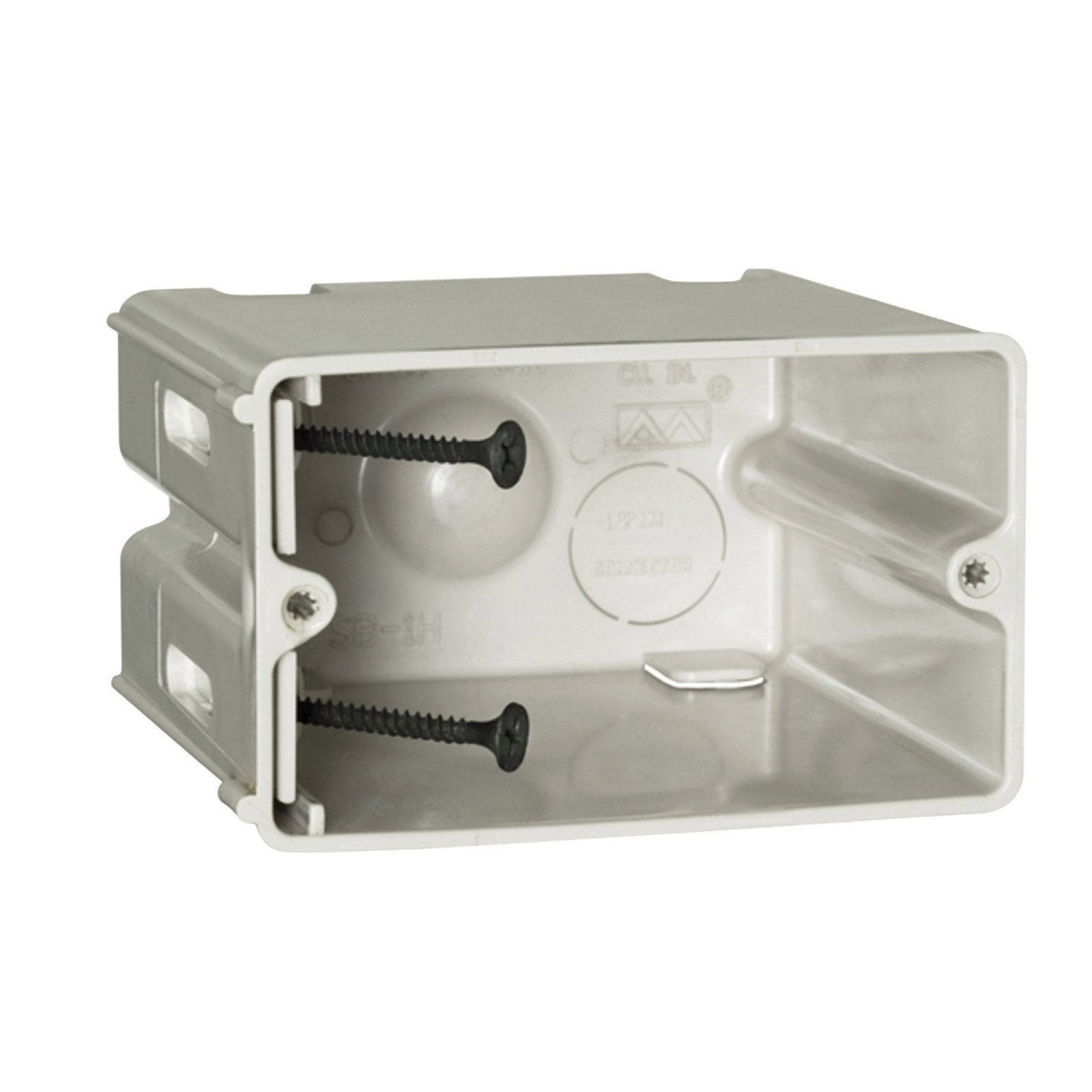Allied Moulded Sliderbox 2-1/4 In. Rectangle Polyvinyl Chloride 1 Gang Outlet Box Beige/Tan