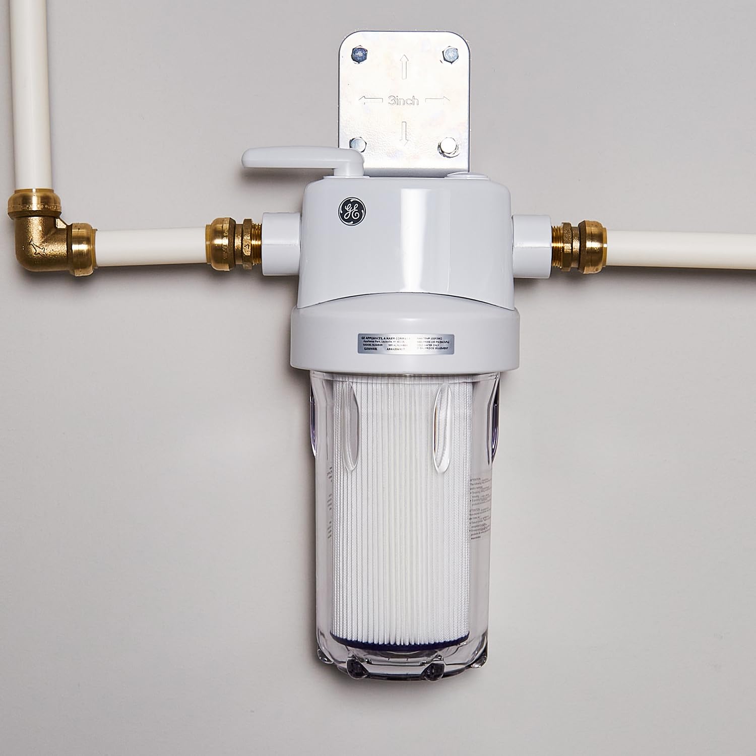 GE Whole House Water Filtration System | Reduces Sediment, Rust & More | Install Kit & Accessories Included | Filter Not Include