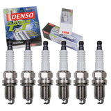 6 pc DENSO Platinum TT Spark Plugs compatible with Toyota Highlander 3.0L 3.3L V6 2001-2010