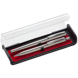 Pentel Libretto Roller Gel Pen and Pencil Set with Gift Box, Pen 0.7mm and Pencil 0.5mm, Silver Barrels (K6A8ZA)