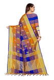 Dhruvi Trendz Cotton Silk Women Saree (Dt-S2105-1_Blue)