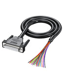 JUXINICE DB25 Female Connector to Bare Wire - 25 Pin Breakout Cable 3.3FT D-Sub Port Connector with 24AWG Tinned Copper & Double