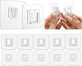 Primwand Transparent Self Adhesive Wall Hooks For Bathroom & Kitchen | Waterproof NoDrill Plastic Hanging Hooks For Home Organi