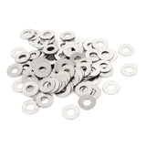 uxcell M4x10mmx0.5mm Stainless Steel Round Flat Washer for Bolt Screw 100Pcs