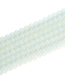 8mm Glass Beads 46PCS Glass Beads for Jewelry Making Charm Round Loose Bead for Bracelet Making Kit (White Agent Glass)