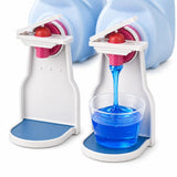 2Pack Laundry Detergent Cup Holder & Fabric Softener Drip Catcher, EasyPress Lever with Secure Spout Clamp, Removable Drip Tra