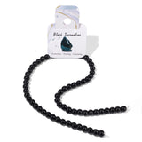 60pcs 6mm Natural Black Tourmaline Gemstone Beads Healing Crystal Round Loose Stone Beads for Jewelry Making, Crystal Stone Bead
