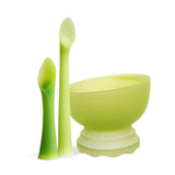 Olababy 3 Piece Parent Led and Baby Led Weaning First Feeding Set Includes Training Spoon Feeding Spoon and Steambowl-New