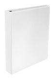 School Smart Polypropylene D-Ring Binder, 1-1/2 Inches, White