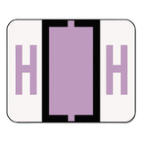 Smead 67078 AZ ColorCoded BarStyle End Tab Labels Letter H Lavender 500/Roll