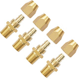 Pronese 10pcs Premium Solid Brass Pneumatics Reusable PU Hose-End Repair Fitting, 3/8 Barb For 3/8-Inch ID Polyurethane Air Hose