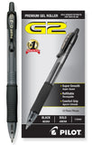 PILOT G2 Premium Refillable & Retractable Rolling Ball Gel Pens, Bold Point, Black Ink, 12Pack (31256)