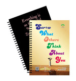 Amblitz 5 Subject Spiral Notebook - 200 Pages, Ruled (A5 Size, Pack Of 2, 0822)