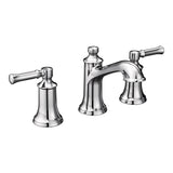 Moen Dartmoor Chrome TwoHandle High Arc Widespread Bathroom Sink Faucet for 3Hole Setups with Valve Included, TV6805
