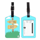 Nutcase Designer Luggage Travel Baggage Tags Set Of 2 With Name Card Inside Getting Lost