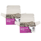 Charles Leonard Loose Leaf Book Rings, 1 Diameter, 100 Per Box, 2 Boxes