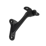 khtumeware 2 Pack 3 Inch Matte Black Hand Rail Bracket Heavy Duty Hardware for Stairways, Home or Office Stair Support Handrail 