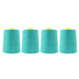 Mandala Crafts 4 Pack of Serger Threads Cones Spools - 40S/2 24000 Yards Polyester Black Threads for Sergers Machine and Overloc