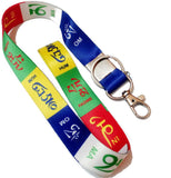 Kd Collections Tibetan Ladakh Prayer Words Logo Lanyard Keychain Tag Id Card Badge Holder Fabric Hook Keychain 18 Inch Long 
