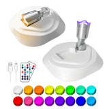LED Wireless Spotlights with Remote,RGBW Rechargeable Up Lights Indoor,16 Color Changing Battery Operated Light with Timer Dimma