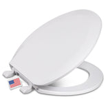 Centoco Elongated Toilet Seat, Standard Economy Model, Closed Front with Cover, Plastic, Made in the USA, DSAMAZ16-001, White