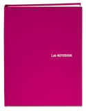 BookFactory Pink Lab Notebook, Laminate Hardbound, 100 Pages